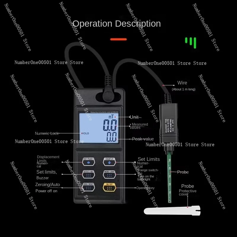 KANETEC probe TM-801 901PRB Gauss meter Tesla meter TM-901AXL