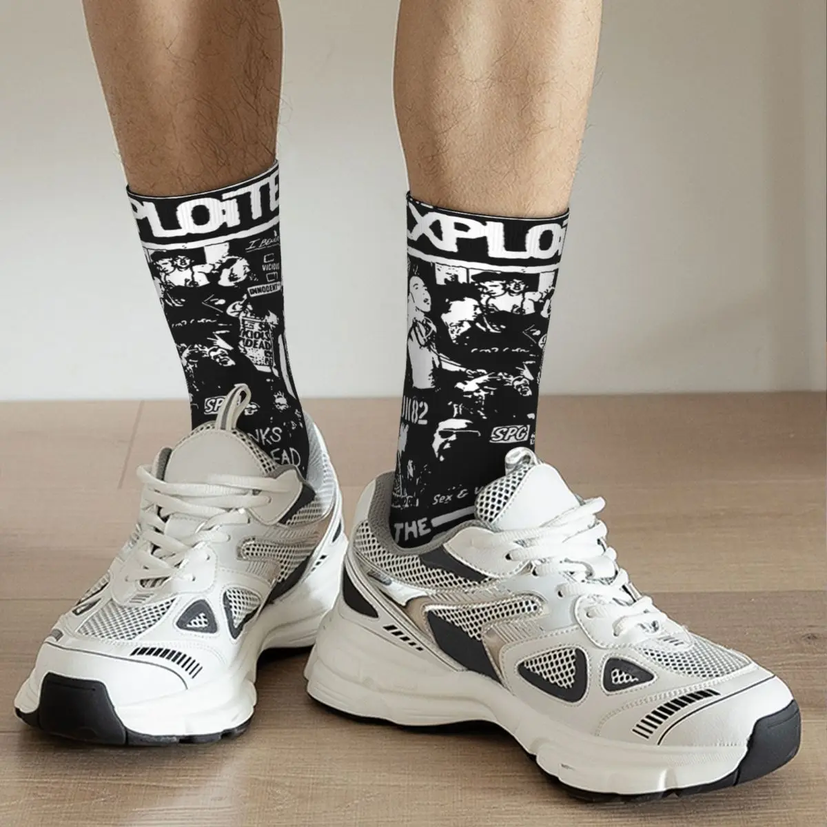 Casual Women Socks The Exploited Punk On The Road Merchandise Soft band Sport Socks All Seasons