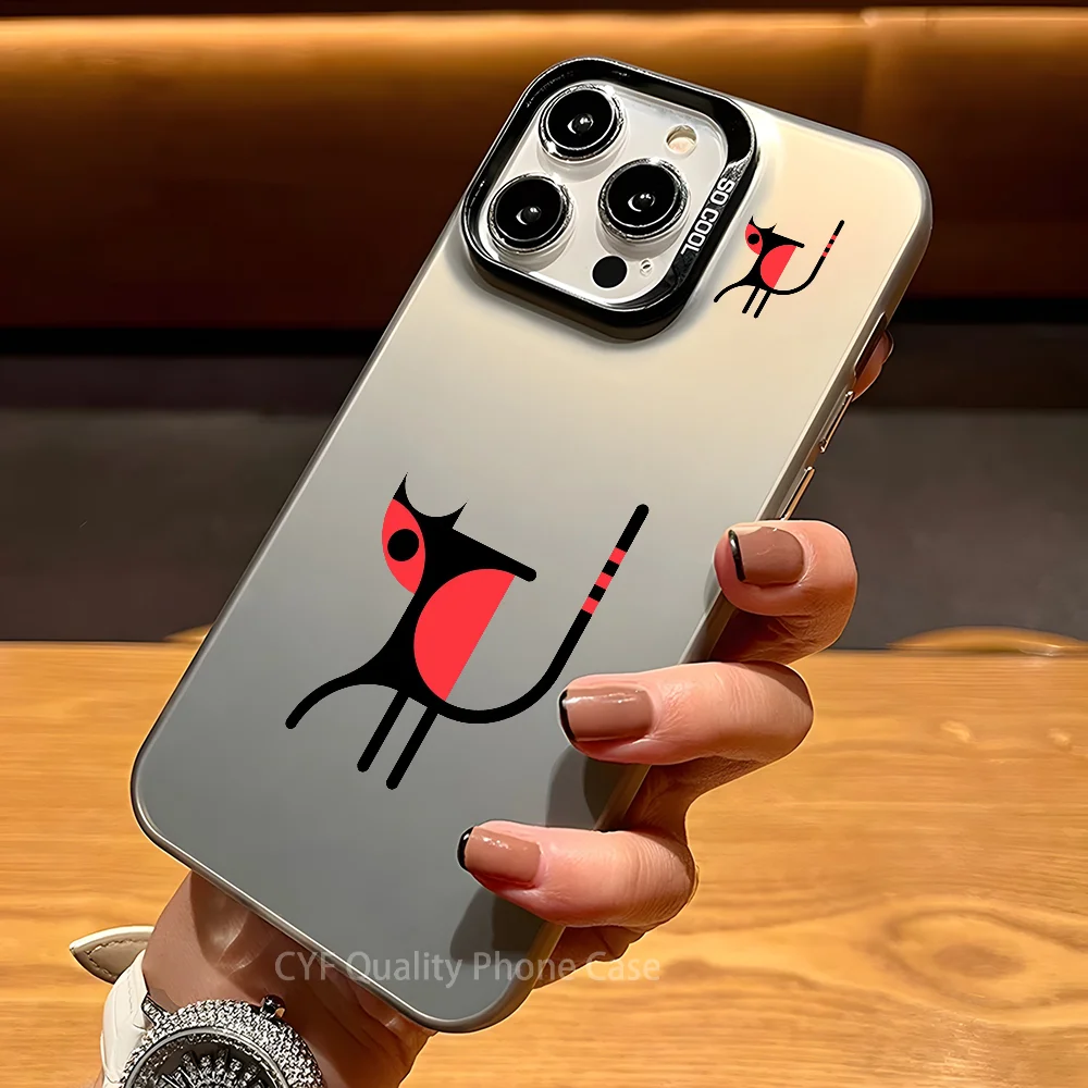 สตูดิโอ T-t-RuF สตูดิโอ Dislocation Art สไตล์เคสโทรศัพท์สําหรับ Apple 11 12 13 14 15 16Pro MAX PLUS ป้องกันชุบฝาครอบโทรศัพท์