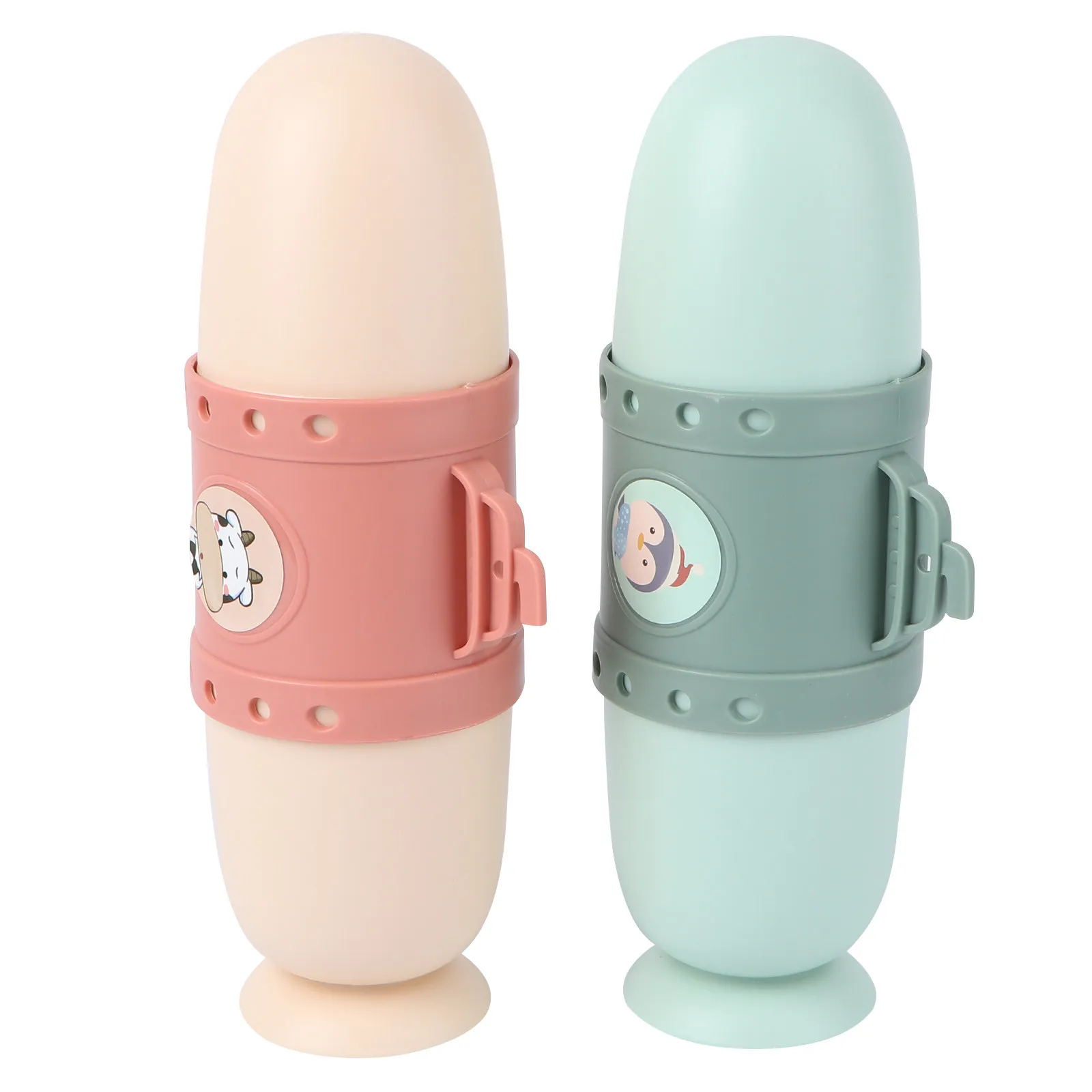 2Pcs Creative Toothbrush Storage Container Travel Toothpaste Holder Portable Wash Cup for Bathroom Supplies