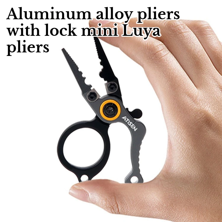 

New Aluminum Alloy Mini Lure Pliers Ring Opener Line Cutter Fishing Line Cutting Ring Pliers High Quality Fishing Tools