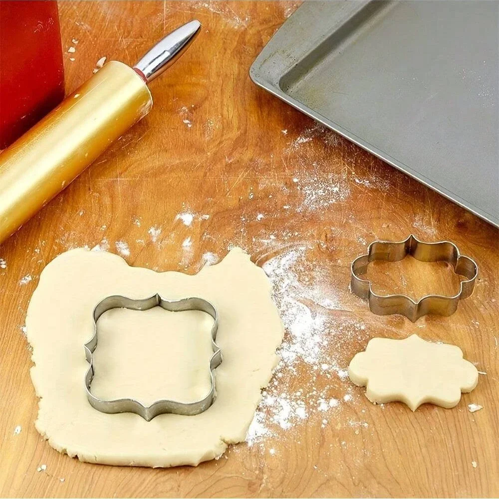 Stainless Steel Cookie Molds Cake Pastry Chocolate DIY Cutter Set Border Combination Kitchen Baking Decorating Accessories