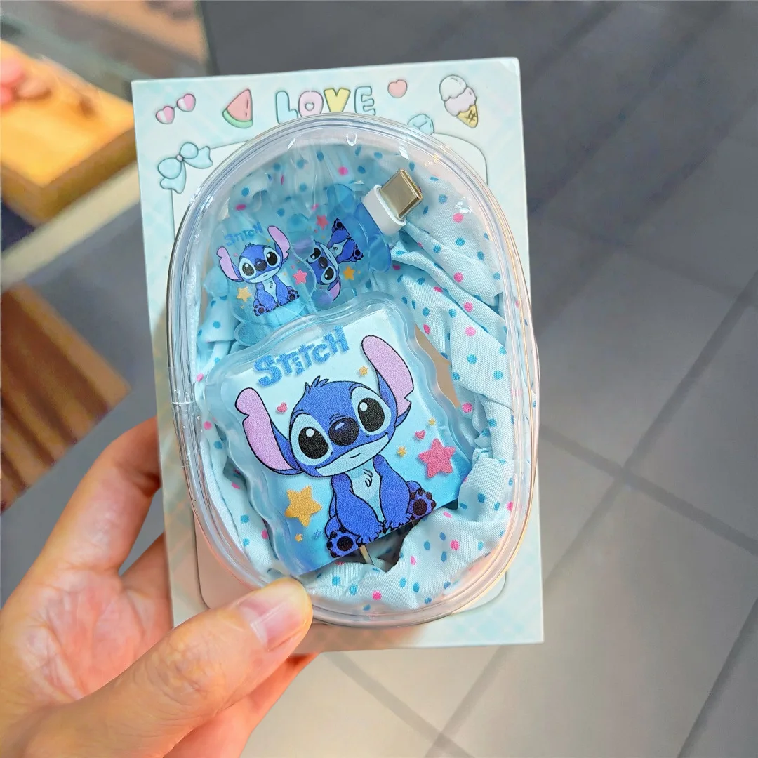 Cartoon Charger Cable Protector Cover For IPhone 15 14 13 16 11 18W 20W Charger Data Cord Winder Protective With Storage Bag