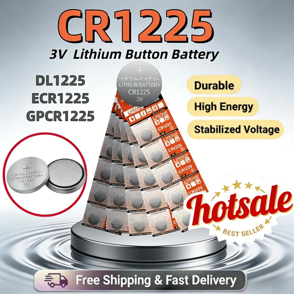 

2-50 шт. литиевые кнопочные батарейки 3В CR1225 DL1225 ECR1225 BR1225 1225 для часов, пультов ДУ, игрушек