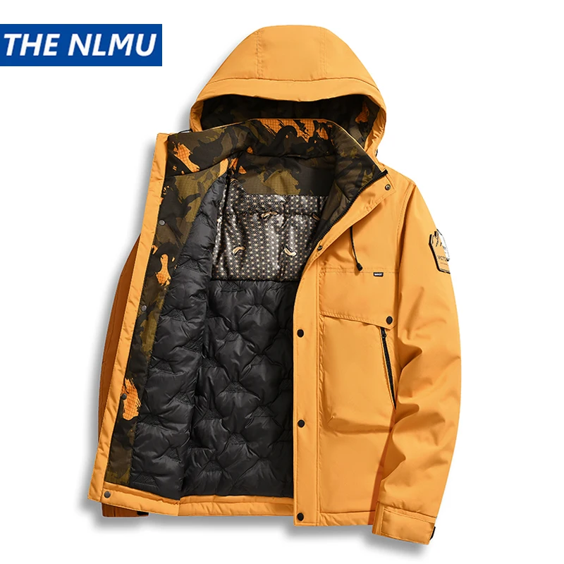 2026 Winter Jacket Men Thick Warm Padded Parka Waterproof Windproof Hooded Coat Windbreaker Jacket