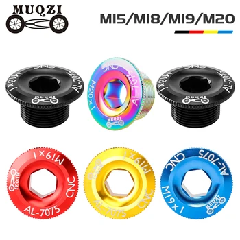 MTB 자전거 M15 M18 M19 M20 크랭크 나사 CNC 7075 알루미늄 합금 크랭크 셋 커버 크랭크 볼트 캡용 사이클링 부품