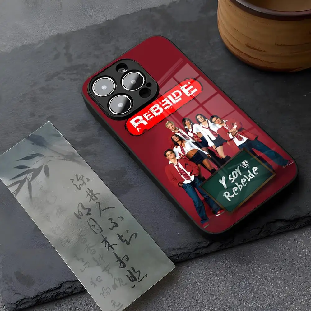 Funda de teléfono Rbd Rebelde de vidrio templado para IPhone 14 15 16 13 12 11 Pro XS Max Plus Mini 16e Coque