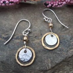 New Vintage Hollow Round Dangle Earrings for Women Girls 2023 Fashion Gold Silver Color Metal Earring Wedding Party Jewelry Gift