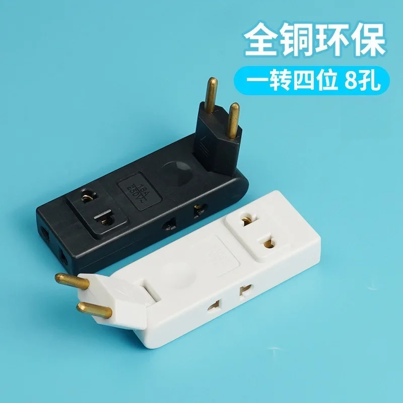 EU to US Plug Adapter Multi Outlet with Dual USB Travel Converter