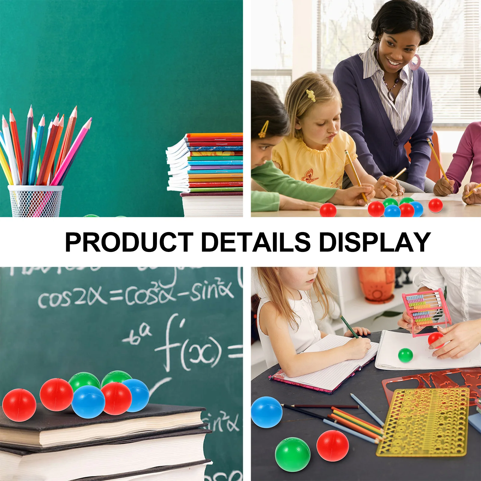 30 pezzi di palline didattiche per probabilità, giochi, palline giocattolo in plastica per giocattoli per l'apprendimento dei colori