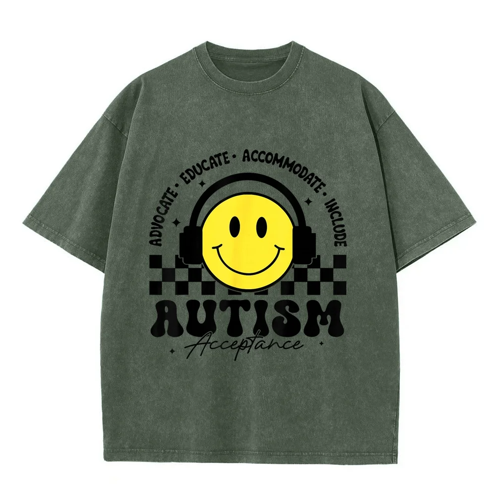 Autism Awareness Acceptance Special Education Teacher Kids T-Shirt T Shirt Cotton 100% Футболка Men's Clothing Short Sleeve