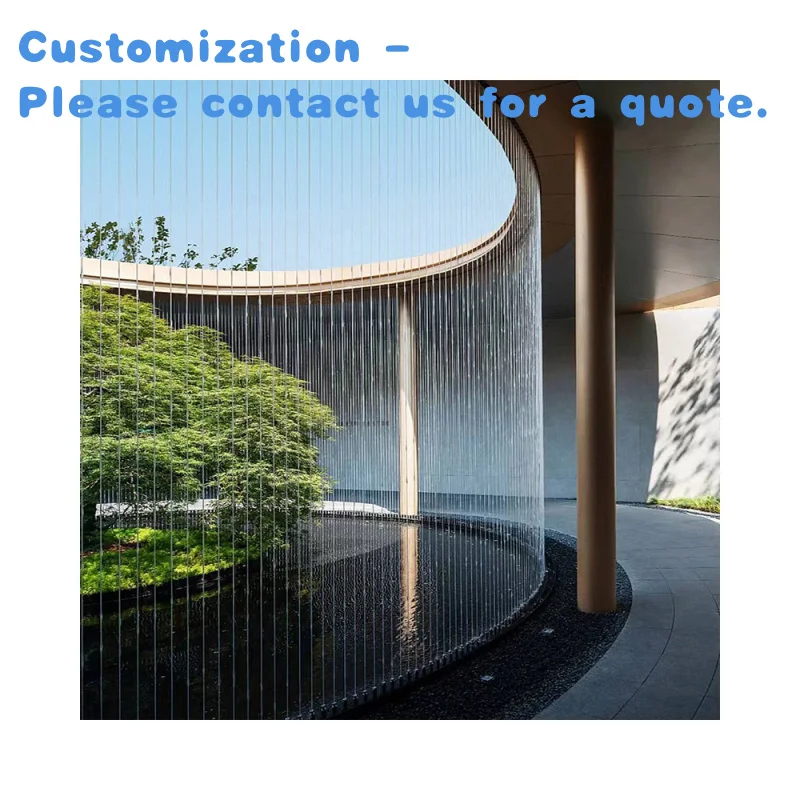 

custom.Customized Modern Fiber - Optic Curtain Waterfall Contemporary Garden Decorations with Artificial Stone Fountain Pr