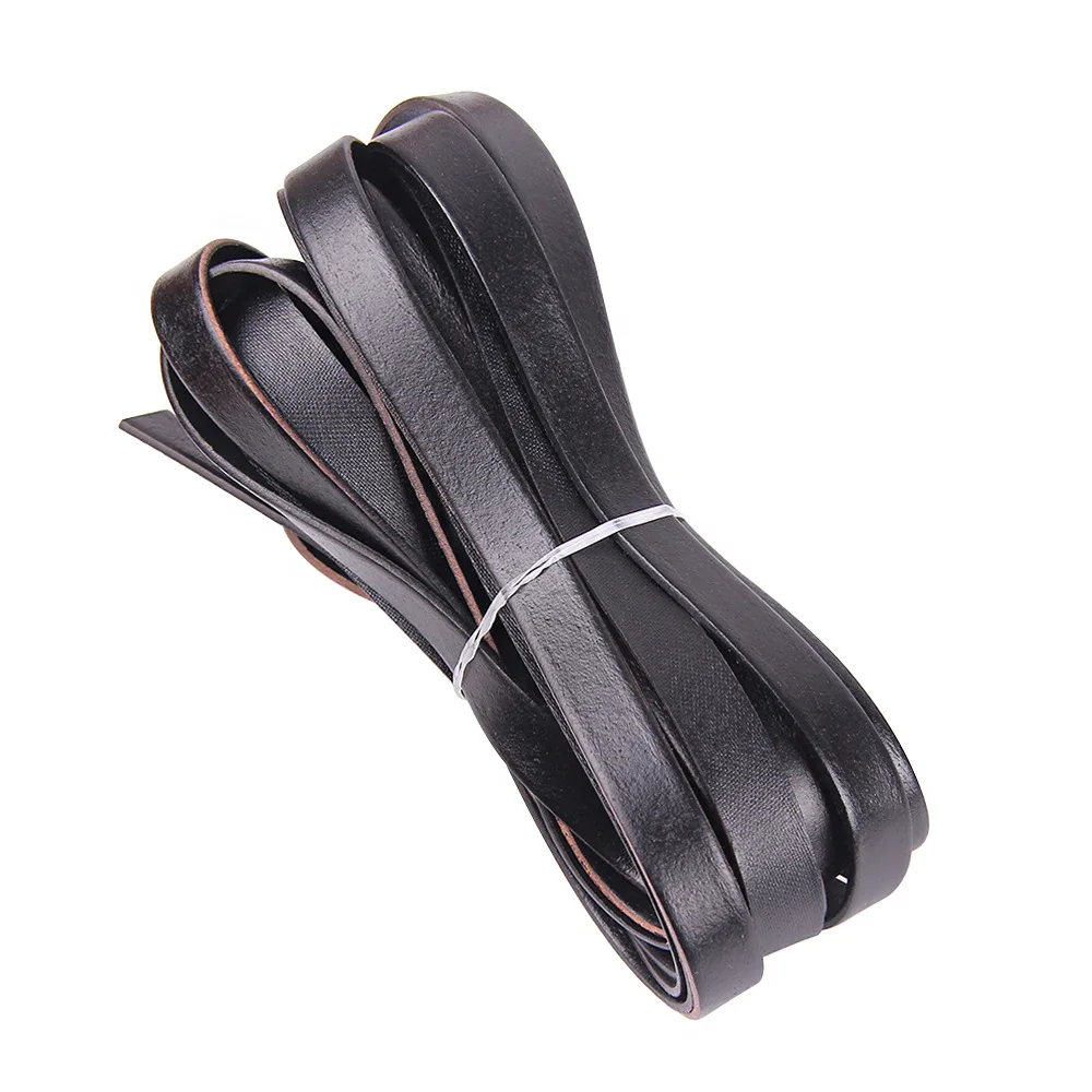 2M 3-10mm Cowhide Leather Flat Cord Rope for DIY Jewelry Findings Bracelet Making Components Leather String Craft Material image 3