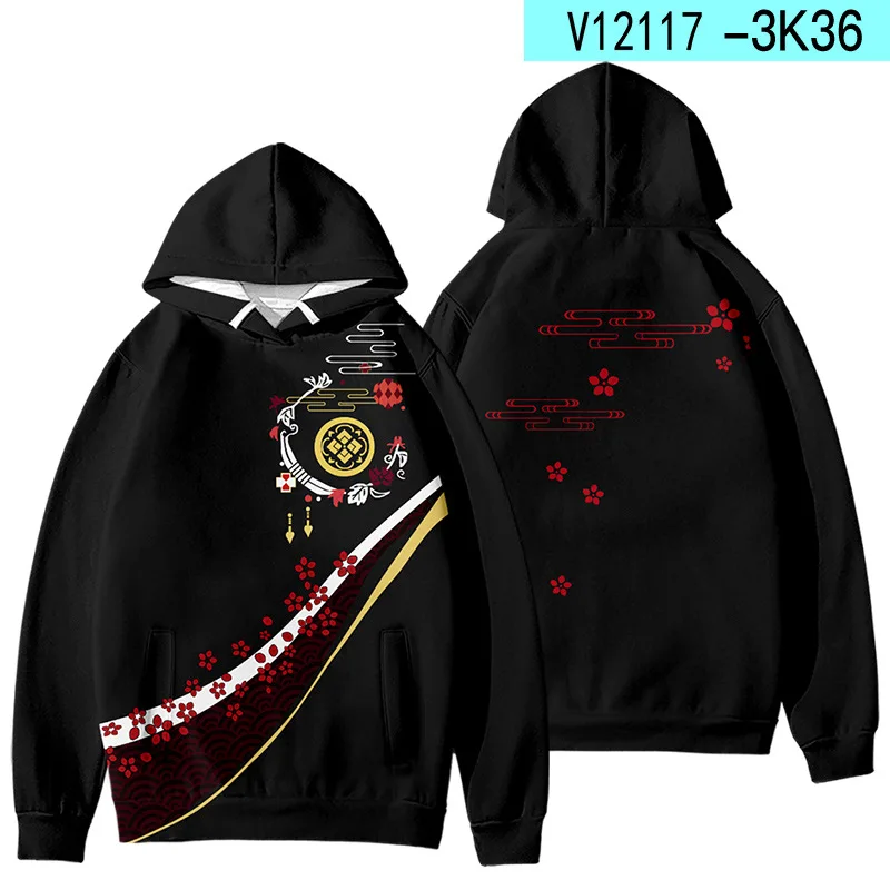 Anime Touken Ranbu Cosplay Costume Mikazuki Munechika Kashuu Kiyomitsu Kogitsunemaru Unisex 3D Hoodies Zipper Hooded Sweatshirts