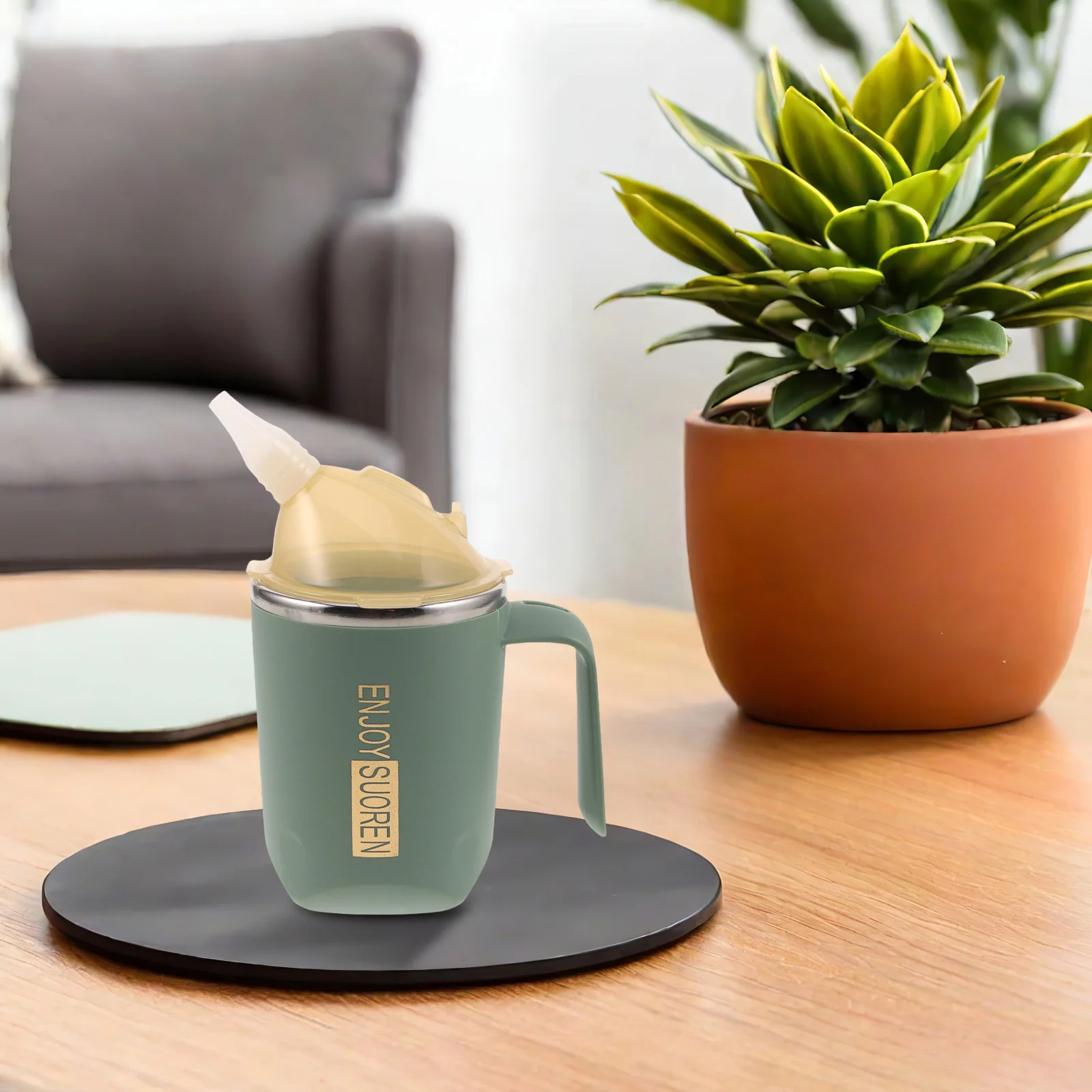 

Эргономичная чашка с дисфагеей, 14 унций, защищенная от разливов крышка, легкая защитная бутылка для пожилых людей, герметичная, расстройство ящения, средство для ухода за больными