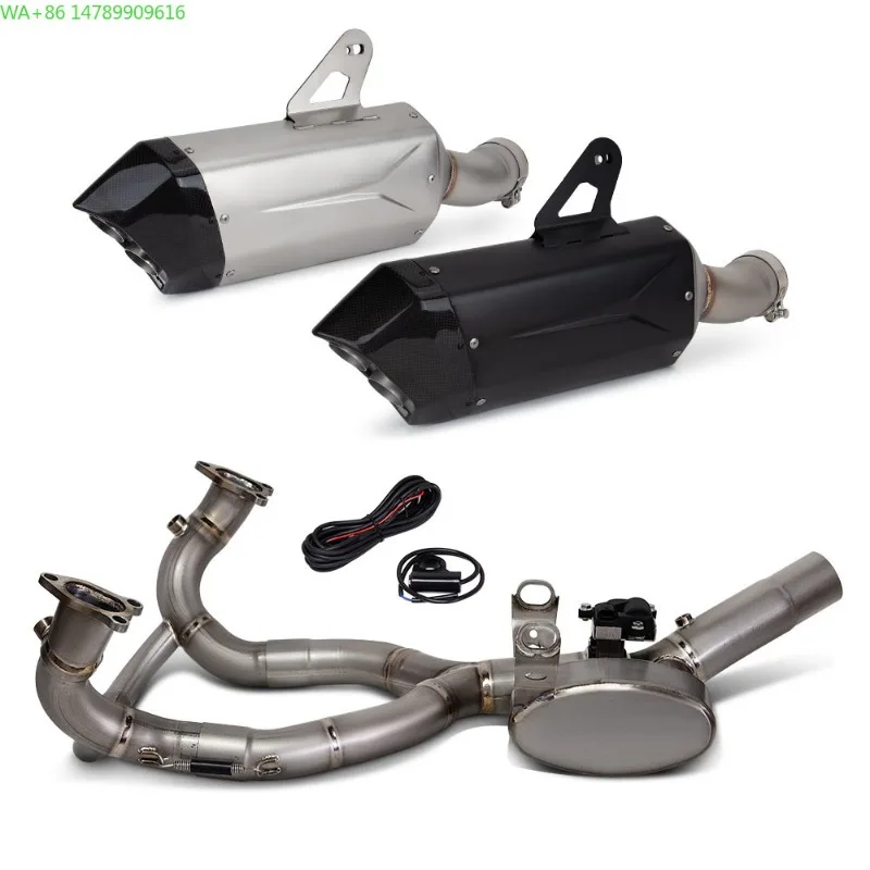 Forged Exhaust System For MotorcycleFull Exhaust System For R1300GS 1300GS Titanium Header Escape Front Link Pipe With Electric
