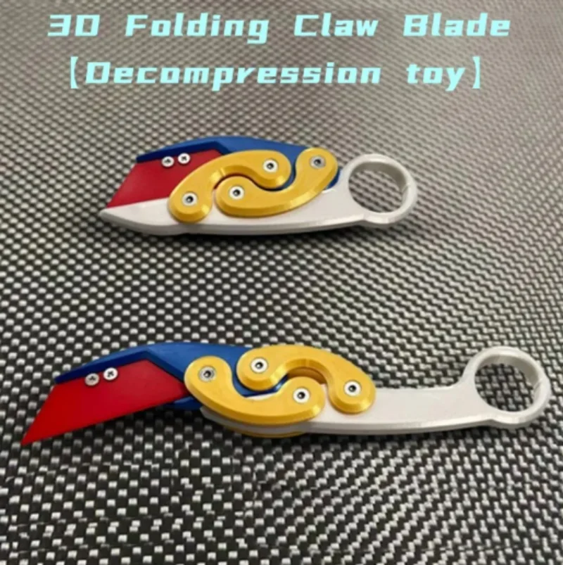 Stress-reducing small toys folding cool quick push telescopic claw knife gravity claw knife straight jump cool office toy