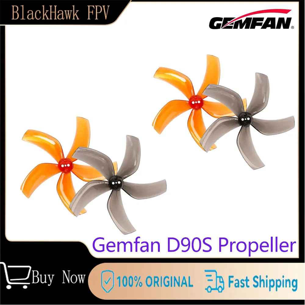 

4Pairs Gemfan D90S 90mm 5-Blade Propeller 3 hole 1.5mm PC Higher Efficiency for RC Freestyle Cinehoop FPV Racing Freestyle