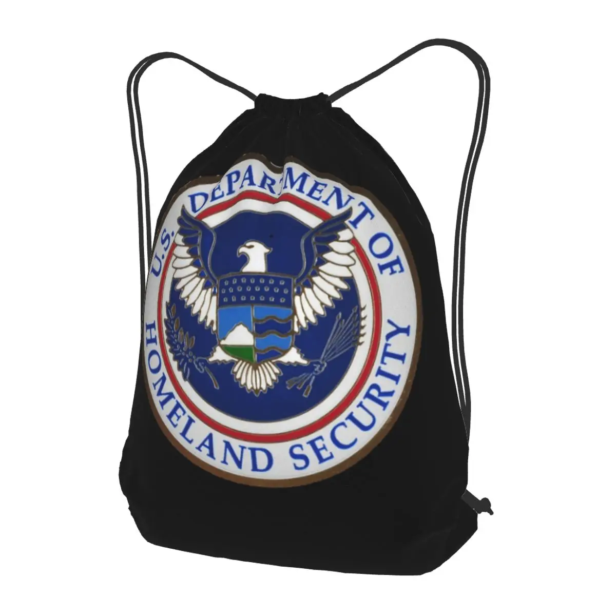 DHS - DepartmentOf Homeland Security Backpacks Multi-function Drawstring Bundle Pocket Sports Bag Book Bags for Man Woman School