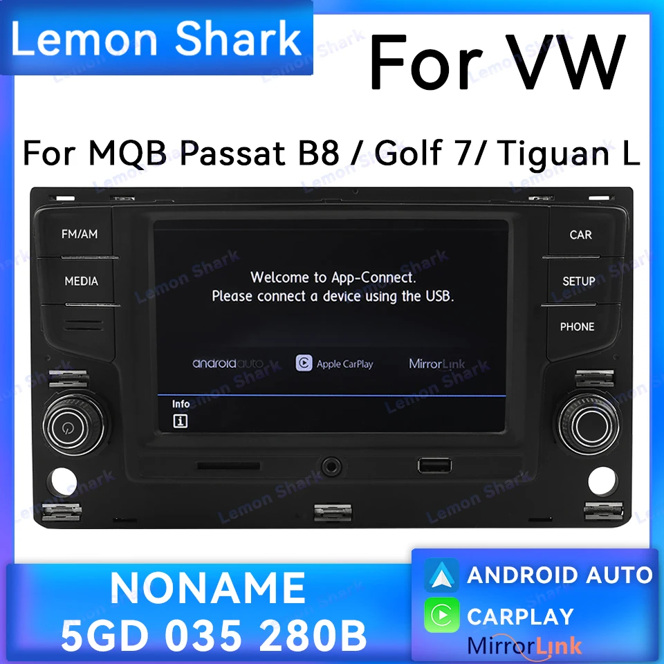 5GD035280B Noname Carplay راديو السيارة أندرويد السيارات 6.5 بوصة MQB MIB MirrorLink ستيريو لشركة فولكس فاجن جولف 7 MK7 السابع باسات B8 تيجوان