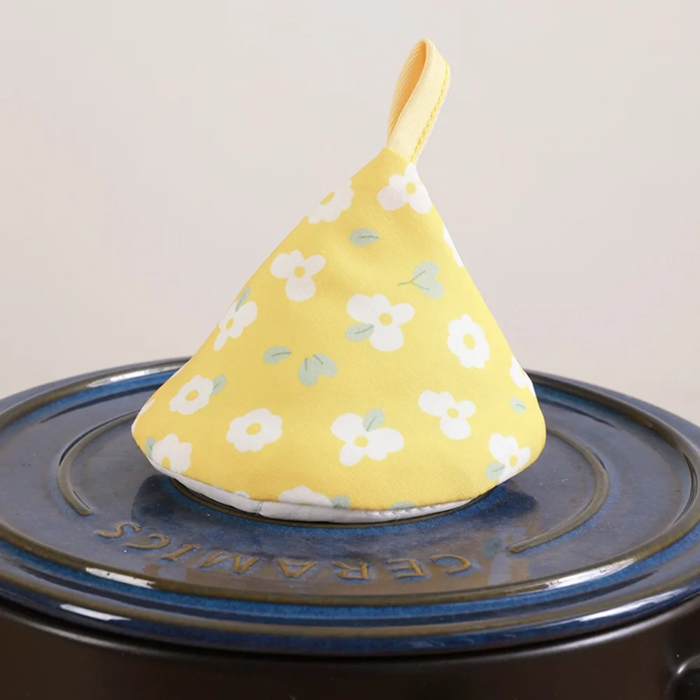 

Practical Floral Microwave Gloves Heat Resistance Anti-scald Oven Mitts Thickened Portable Pot Handle Cap Kitchen Tools
