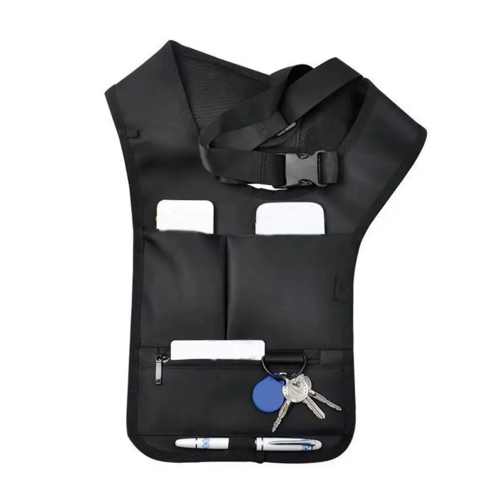 Black Hidden Underarm Shoulder Bag Multi-Pocket Adjustable Strap Wallet Concealed Pack Breathable Portable