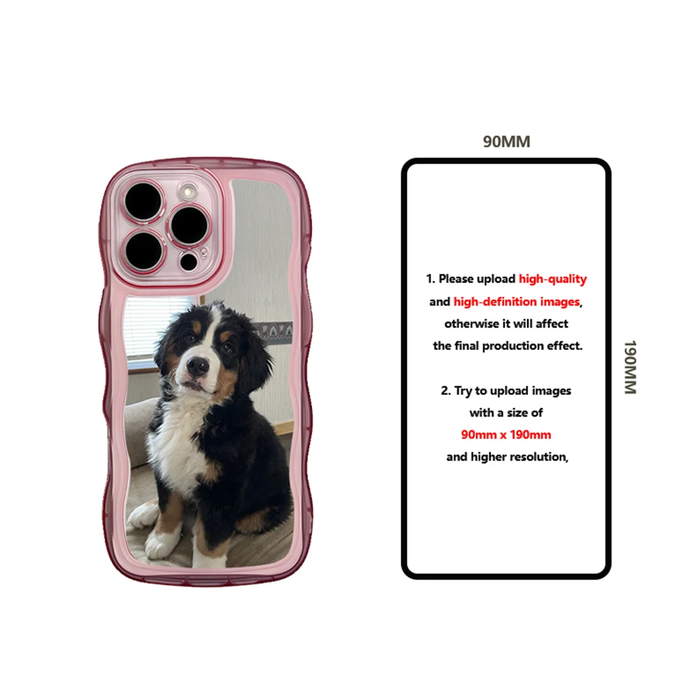 إطار مموج مخصص لصورة كلب جبل بيرنيز يمكنك صنعه بنفسك من مادة البولي يوريثان الناعمة لهاتف iPhone 16 15 14 13 12 11 Pro Xs Max X XR 16e 7 8 Plus #2