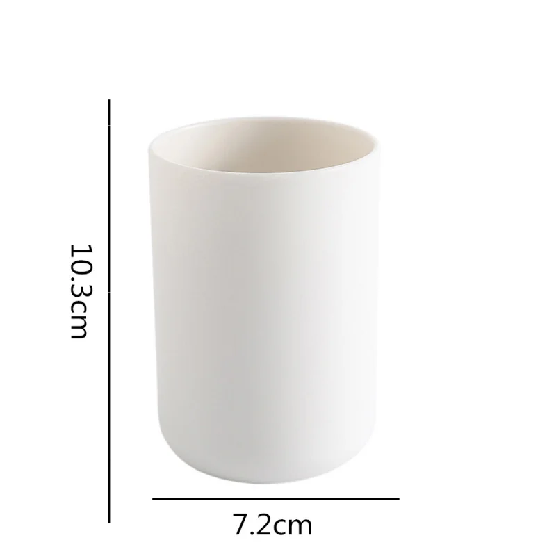 Vasos de baño, taza de plástico para enjuague bucal, taza de agua para café, té, viaje en casa, soporte Simple para cepillo de dientes de Color