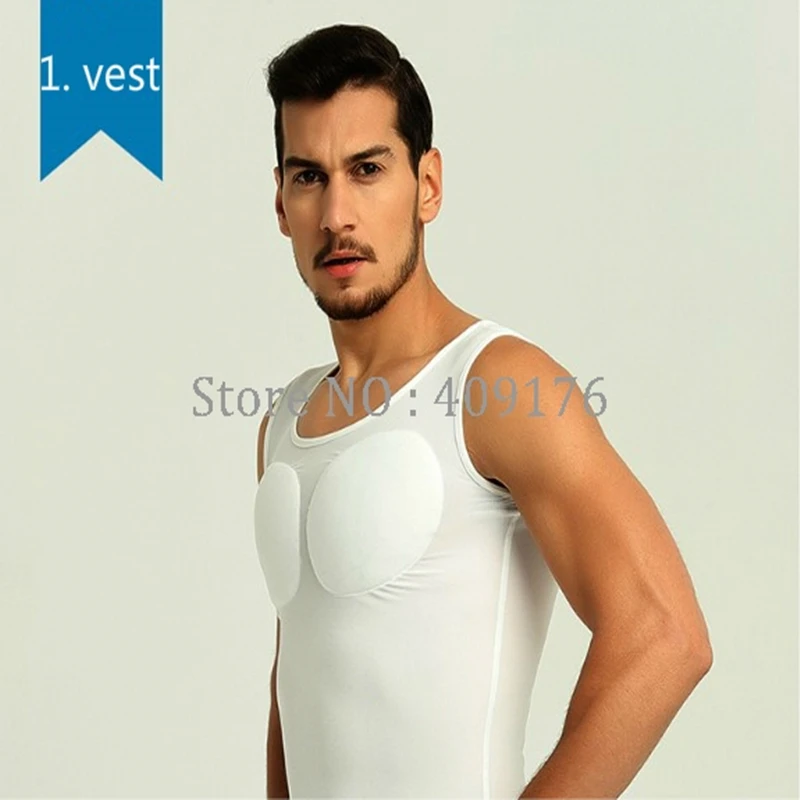 Ropa interior para musculación, Tops de pecho fuertes, moldeadores acolchados, potenciadores suaves, Cos