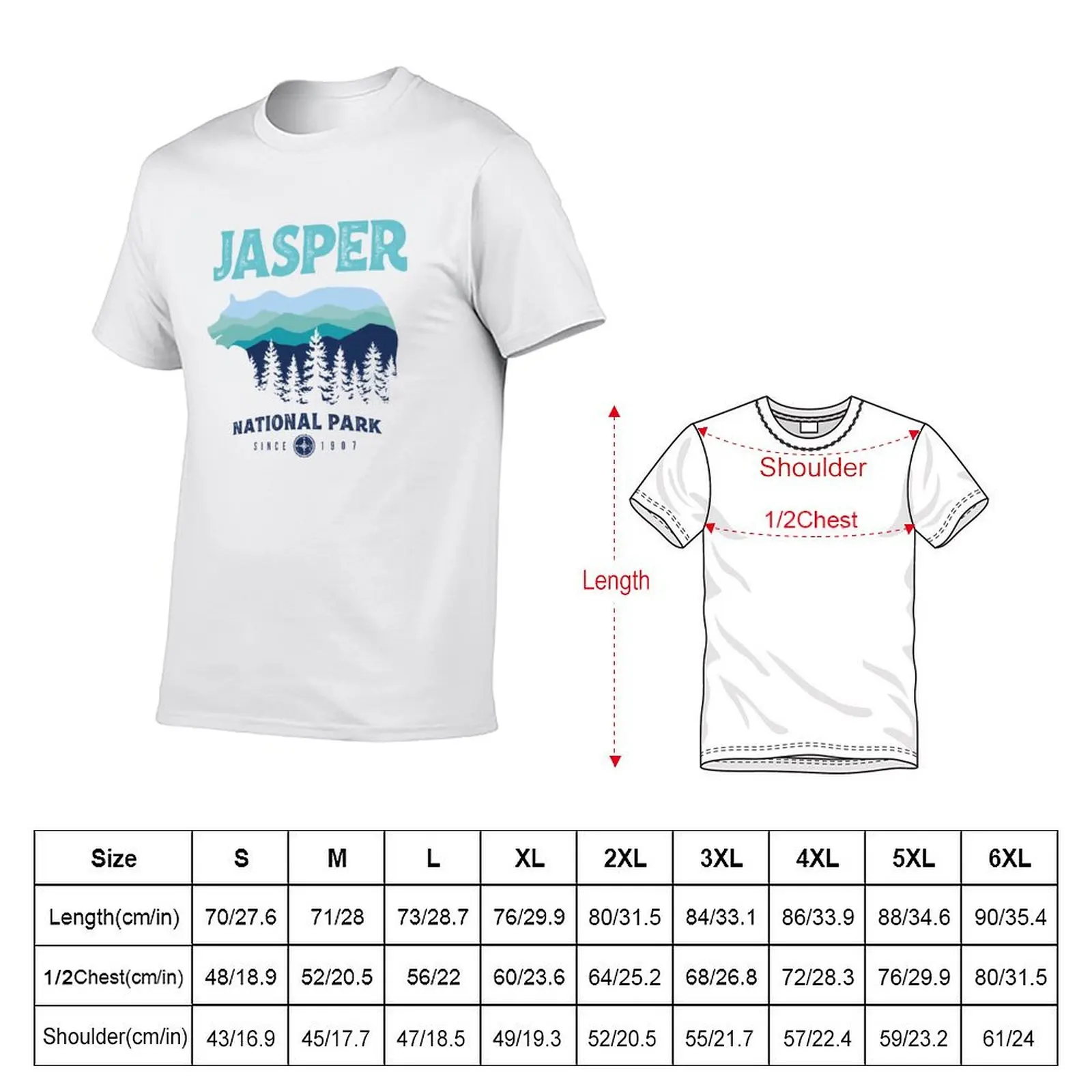 Jasper National Park Grizzly Bear Vintage Look T-Shirt Dry Fit Running Short Sleeve Top