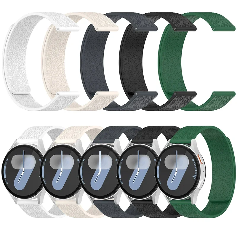 18 مللي متر 20 مللي متر 22 مللي متر سيليكون المغناطيسي حلقة حزام لساعة سامسونج جالاكسي 7/6/5/4 نشط 2 Amazfit سوار ساعة هواوي GT 2e 3 الفرقة