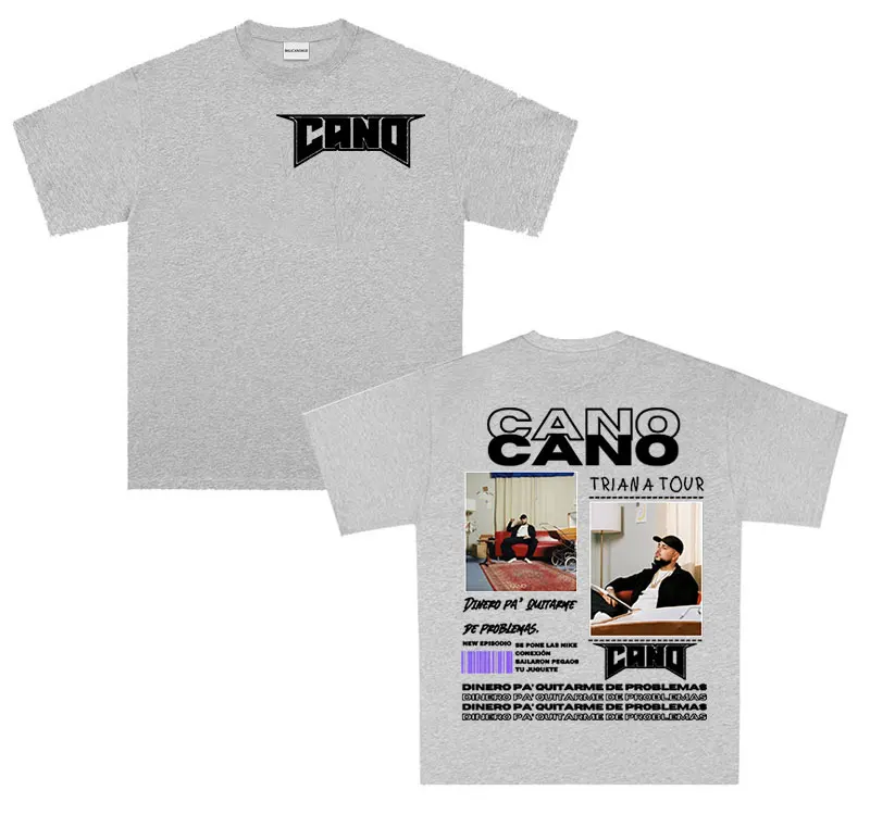 Rapper Cano Triana Tour 2025 new Album T Shirt Men fashion Vintage print T-shirt Hip Hop gothic short sleeve t-shirts streetwear - view 5