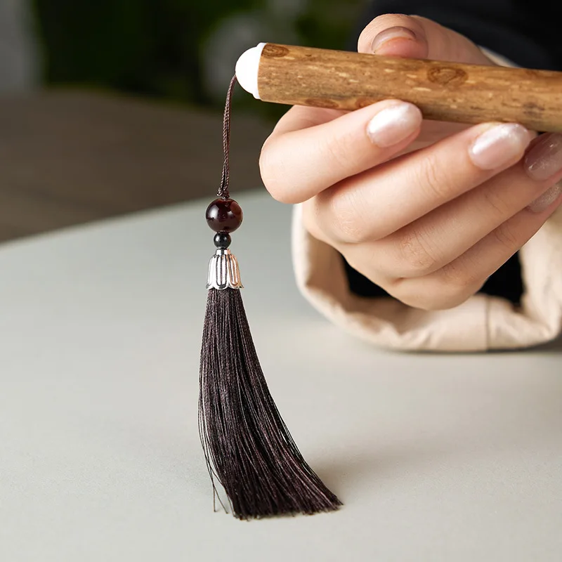 10Pcs Tassels Silky Handmade Soft Tassels Jade Bead Tassel DIY Craft Jewelry Bookmark Key Chain Decor Pendant Smooth Fringe Trim