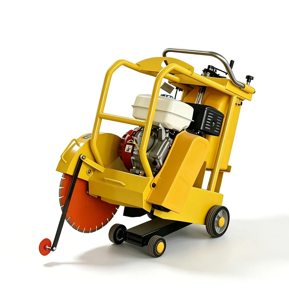 Portable Walk Behind Concrete Cutting Machine CE Certified Gas Road Cutter with Deep Cutting