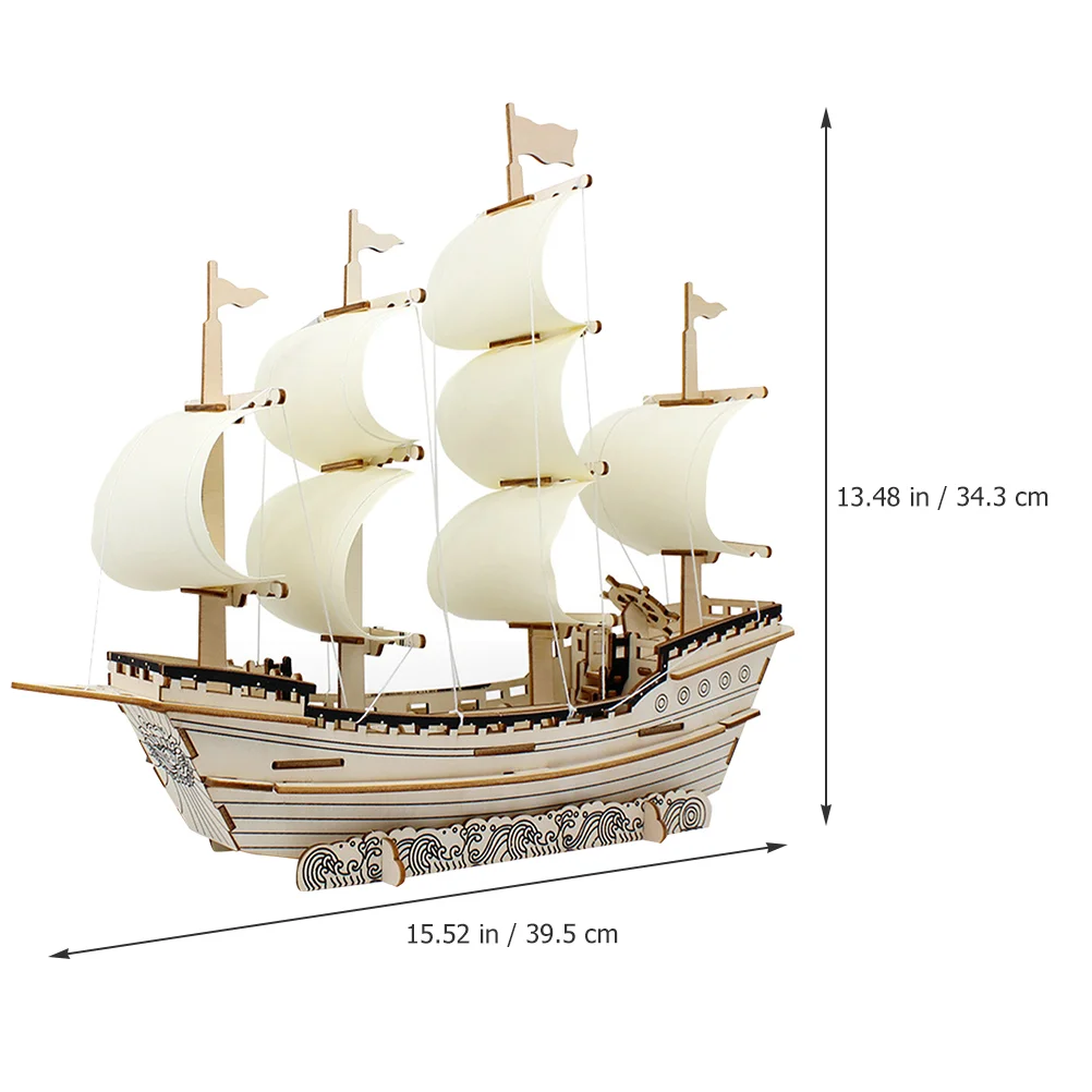 3D Wooden Ship Jigsaw Toy Learning Building Robot Model Sailing Boat Plane Puzzle Aircraft Gift Kids Car Toy For Children Adults