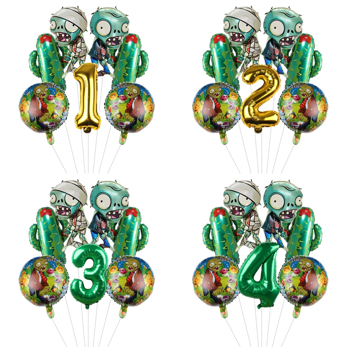 Coleção de Balões Temáticos Plants vs Zombies, Balões Versáteis para Aniversário, Festival e Decoração de Ocasiões Especiais