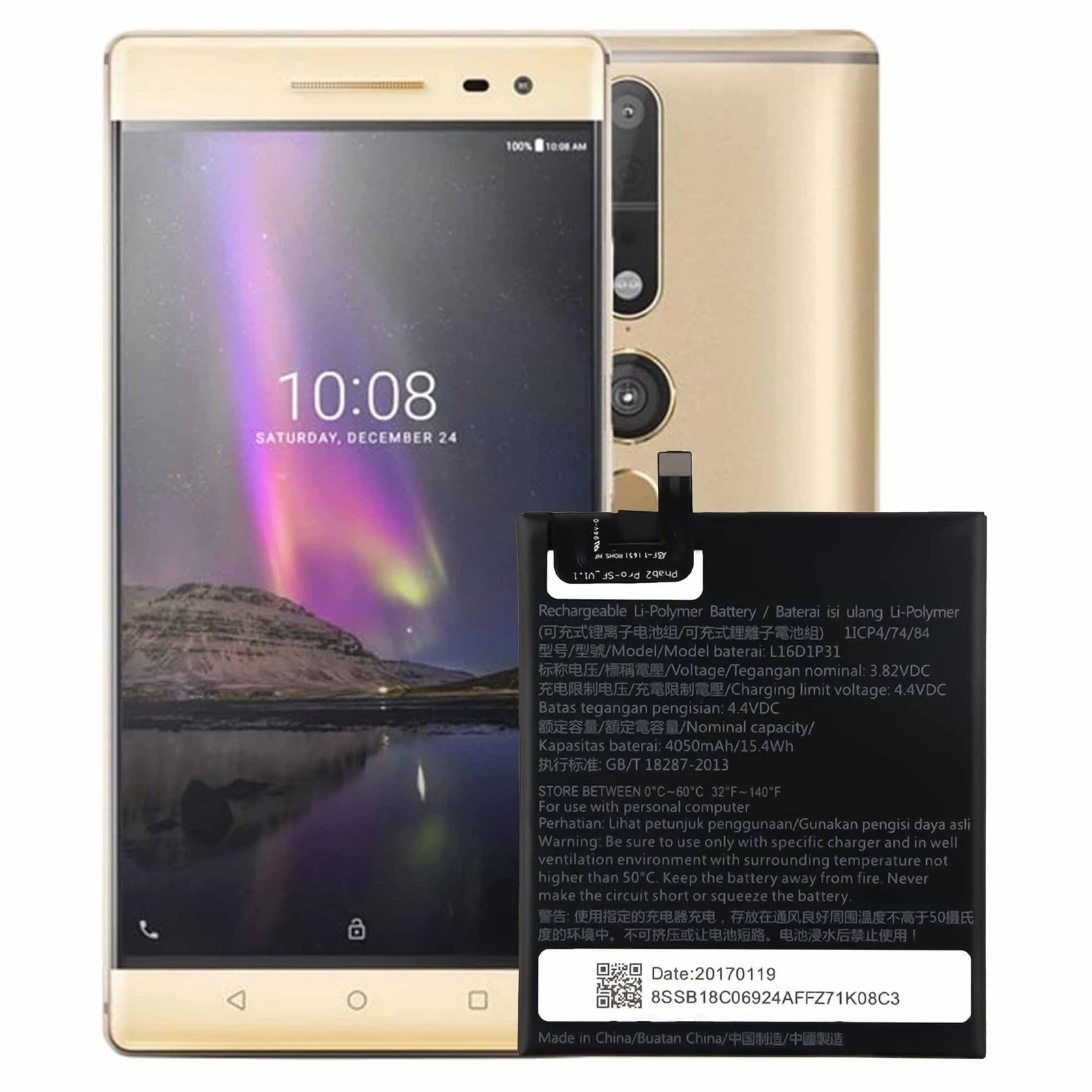 Replacement New Tablet Battery For Lenovo Phab2 Pro PB2-690M L16D1P31 Internal