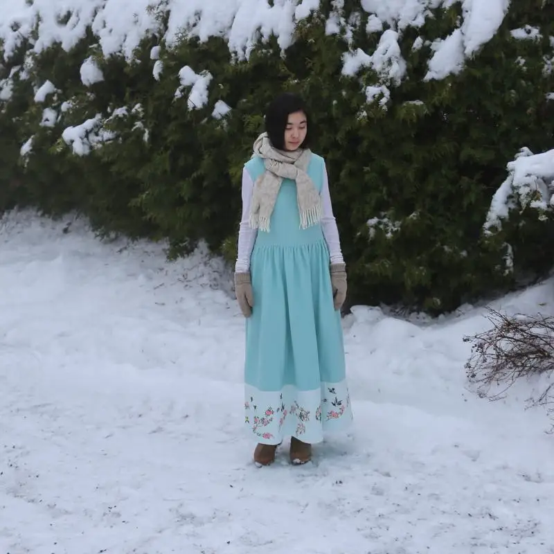 

Льняной шелковый топ NaiveDays из коллекции Dr, весна-лето-осень, китайская вышивка, хлопок, женская мода, премиум-класса, Dr