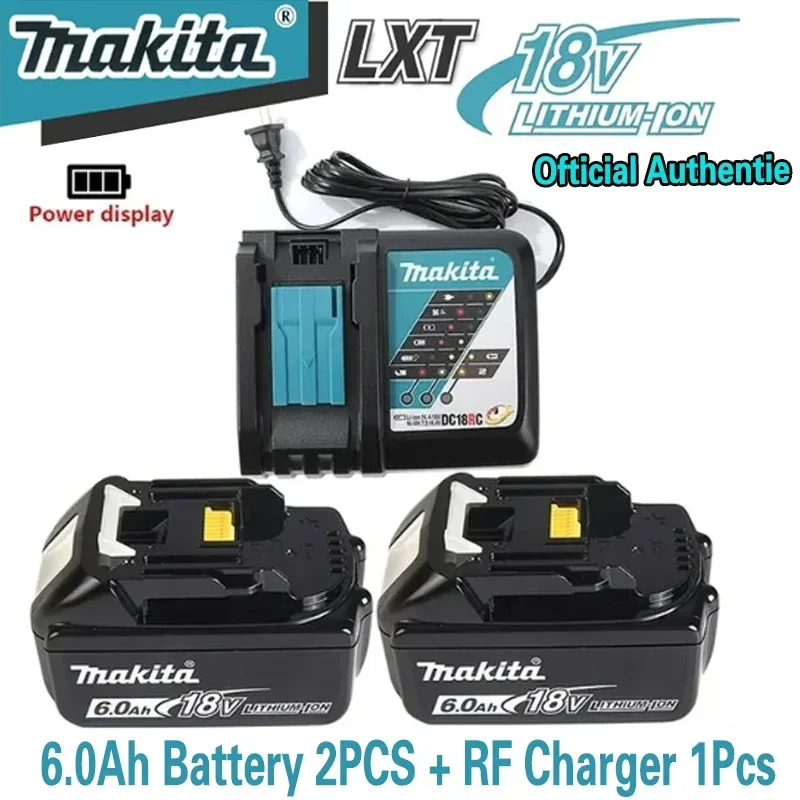 100% Original 18V Makita 6.0Ah Rechargeable Lithium-ion Battery Charger for DTD173 TWO04G DTW700 DGA404 High-Quality Power Tool