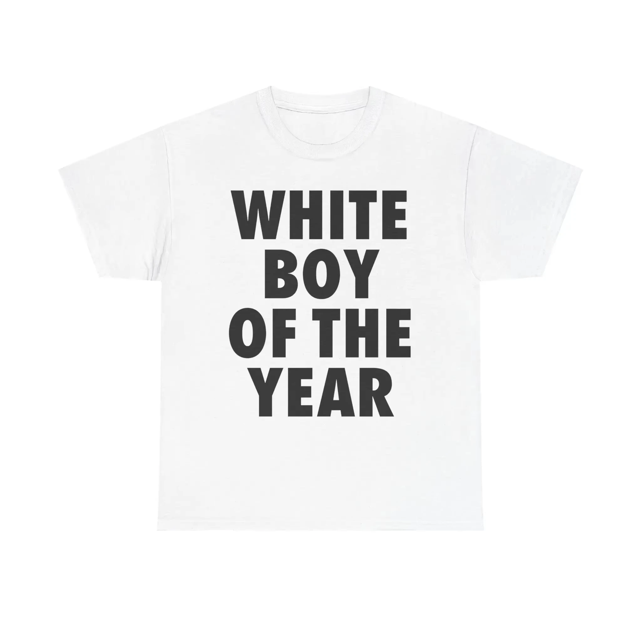 2026 New Cool Motion Range WHITE BOY OF THE YEAR SHIRT - Man Menswear Oversized Tshirt Streetwear Casual Classic C