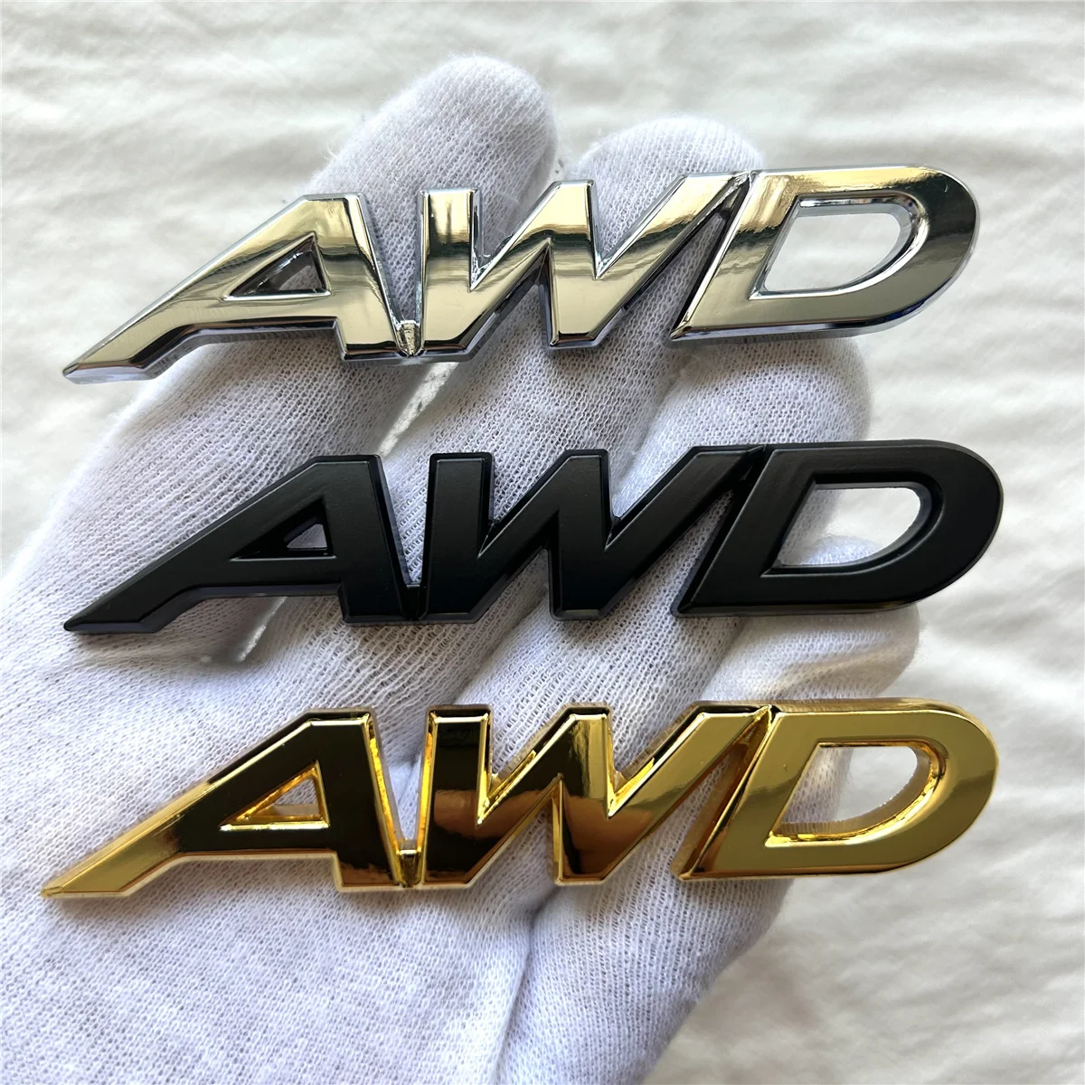 Metal AWD four-wheel drive car logo is suitable for body trunk tail side car sticker decal decorative accessories
