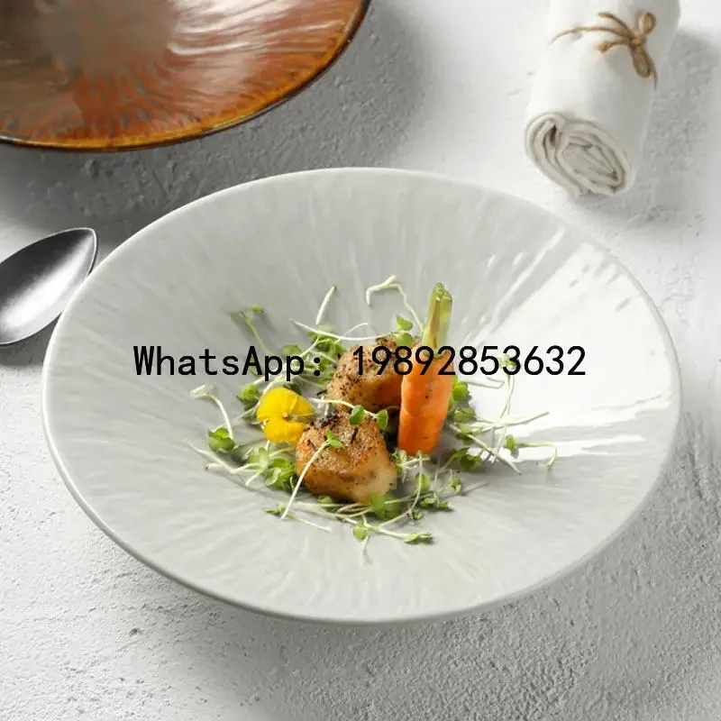 

b153Ceramic plates, Nordic cuisine plates, minimalist home style hats, creative and personalized Western cuisine plates