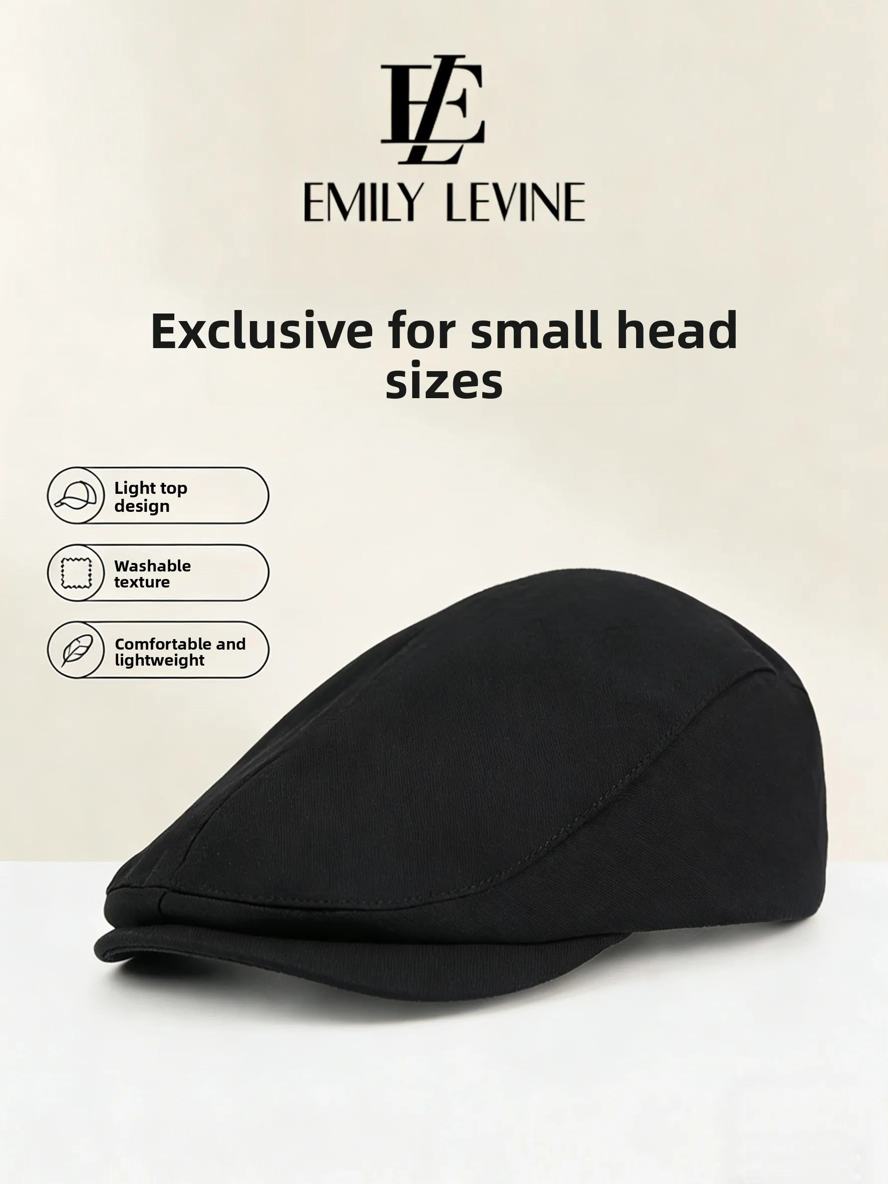 多用途ブラックベレー帽メンズ小頭サイズレトロアドバンシングキャップ快適オールシーズン軽量デザインユニセックス帽子