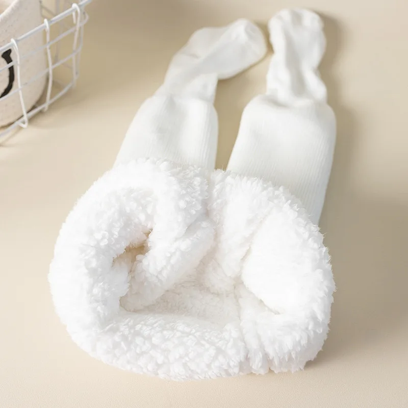 1 قطعة الشتاء الطفل سمك طماق طفل سميكة المخملية ThermalPants الأطفال الدافئة مرونة عالية الخصر طفل فتاة السراويل