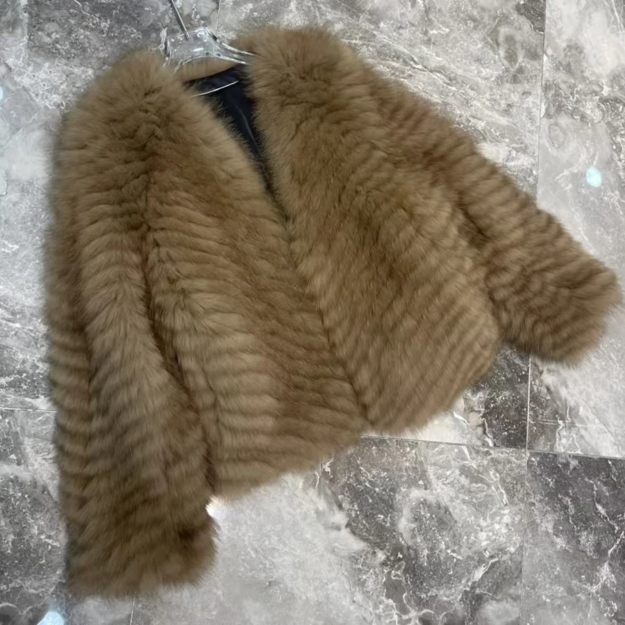 Jaqueta de inverno feminina jaqueta de pele de raposa genuína natural pele de raposa jaqueta fofa marcas de luxo curto jaqueta de pele real