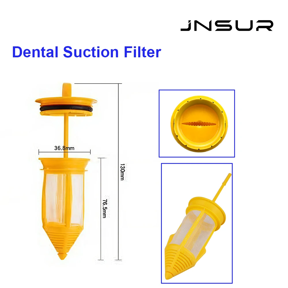 

JNSUR Dental Strong/Weak Suction Filter Yellow Valve Suction Filter Dental Water Filter Dental Chair Spare Parts Accessories