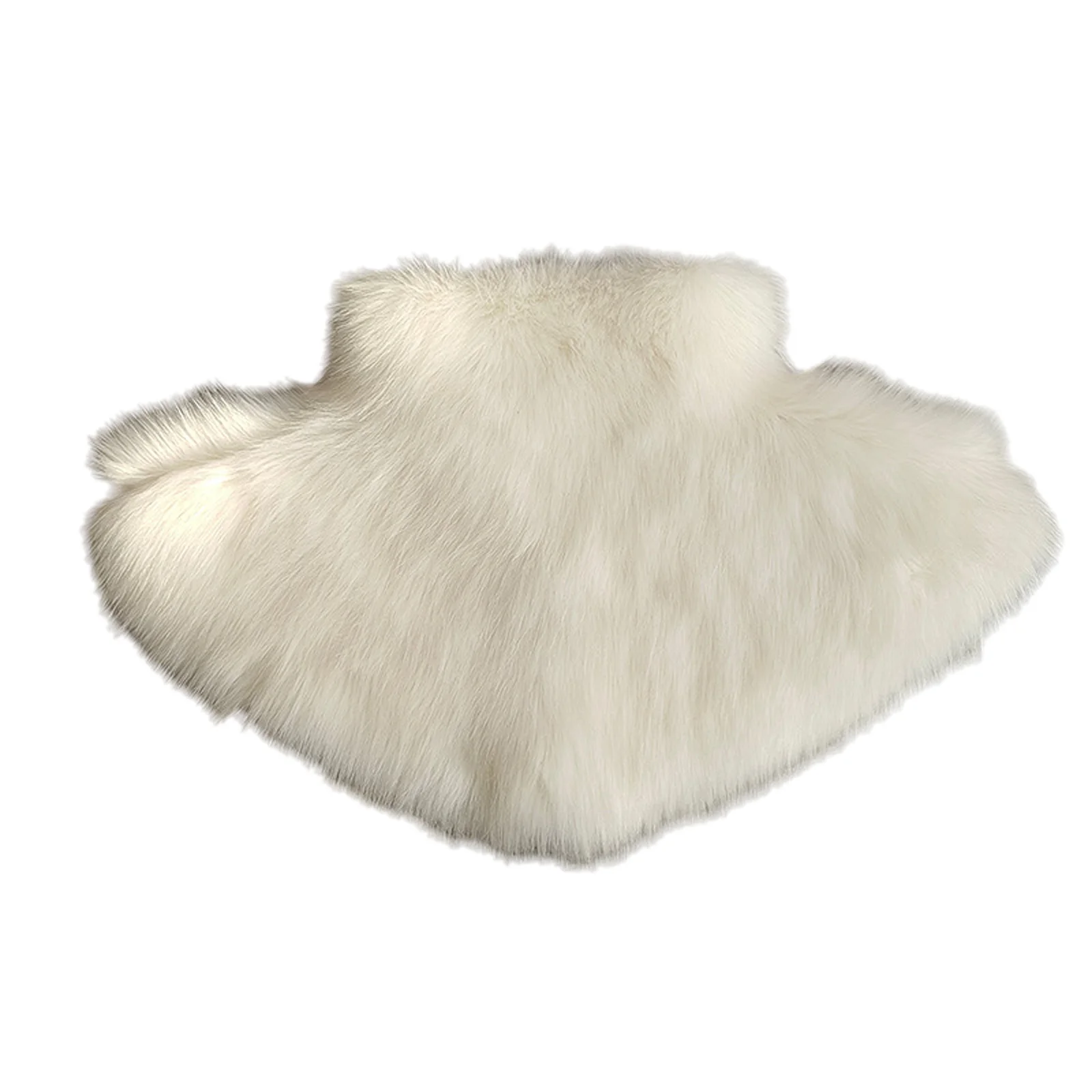 Faux Fur Fake Collar Animal Cosplay Fake Collar Costumes Accessories Plush Mock Neck Style with Invisible Zipper 5