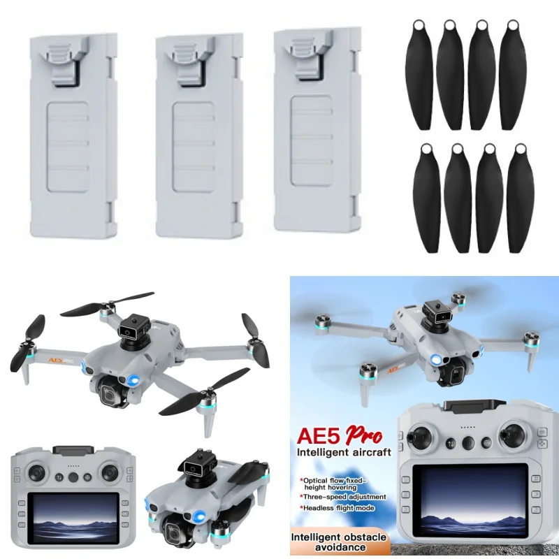 3.7V 900MAH Battery For AE5 PRO Drone Battery AE5Pro Screen Drone Battery Propeller Accessories AE5 PRO RC Dron Battery