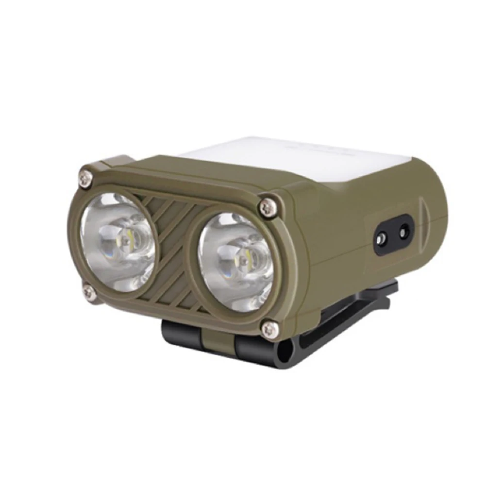 COB LED Hat Light Waterproof 1200mAh Portable Headlamp Wave Sensor Type-C Charging Adjustable Lighting Angle for Running