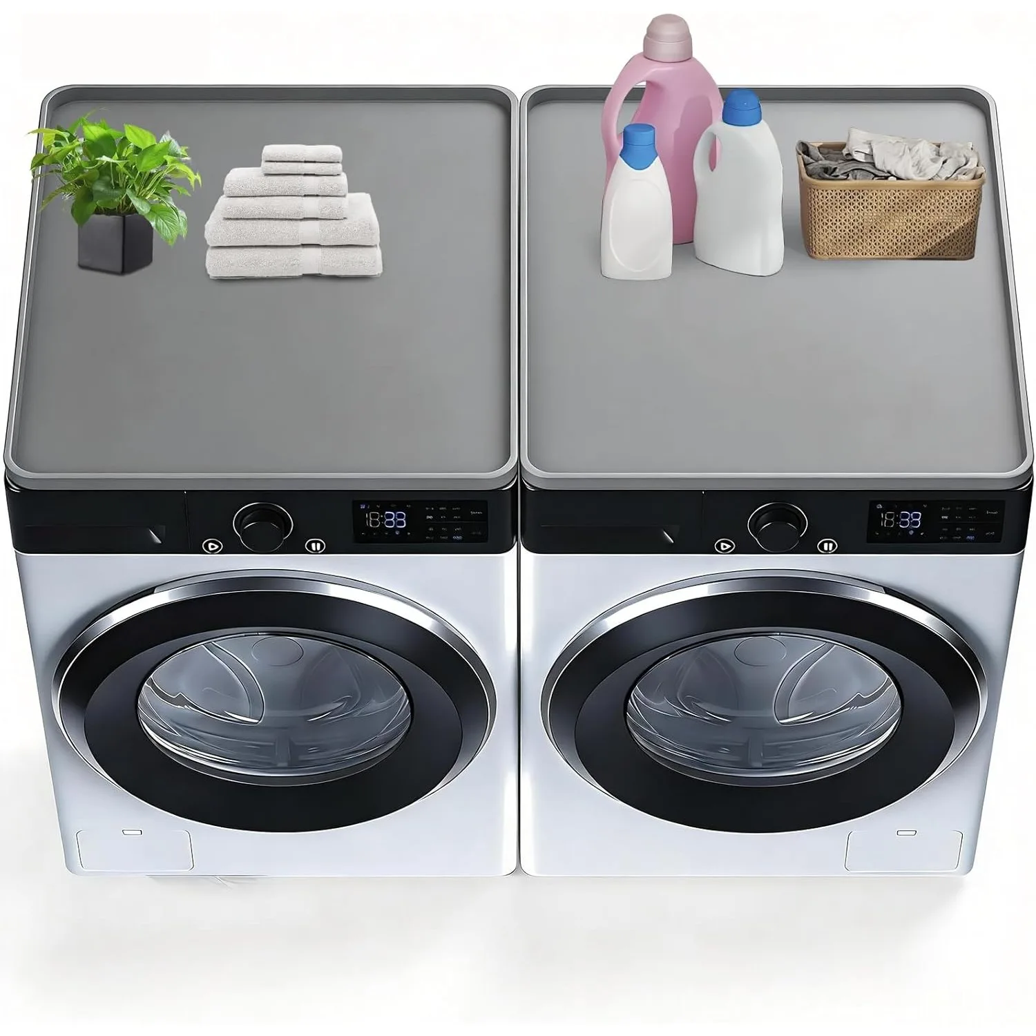 

Laundry dryer top cover, 27x27 inch silicone pads waterproof and scratch resistant,suitable for use in laundry rooms
